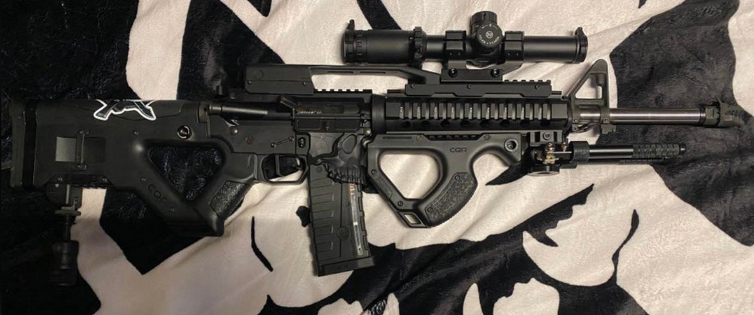 Suboptimal AR-15 build with many attachments. This is an example of a “does nothing at all gun.”  Source: reddit